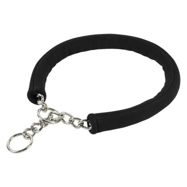 Padded Stainless Steel Chain Dog Collar for Training and Walking