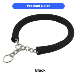 Padded Stainless Steel Chain Dog Collar for Training and Walking – product view 2