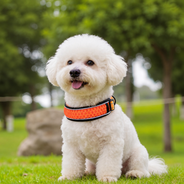 dchwm0302399-05.png Breathable Reflective Padded Mesh Dog Collar with Safety Buckle 2 Colors Assorted – product view 5