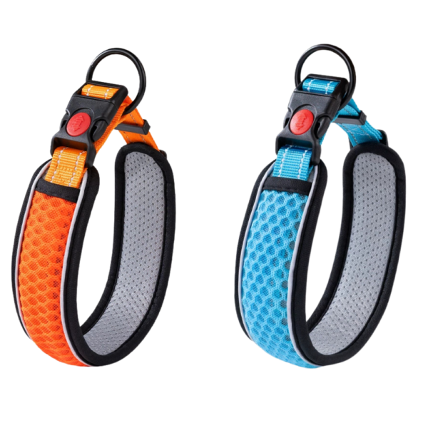 dchwm0302399-06.png Breathable Reflective Padded Mesh Dog Collar with Safety Buckle 2 Colors Assorted – product view 6