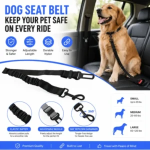 Elastic Dog Seat Belt Pet Safety – product view 4
