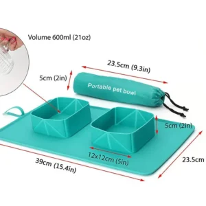 dfwwm0001335-06.webp Dual Silicone Collapsible Portable Pet Bowl with Storage Bag Dog and Cat Food Bowls – product view 6