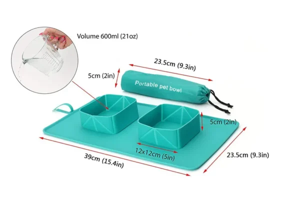 dfwwm0001335-06.webp Dual Silicone Collapsible Portable Pet Bowl with Storage Bag Dog and Cat Food Bowls – product view 6