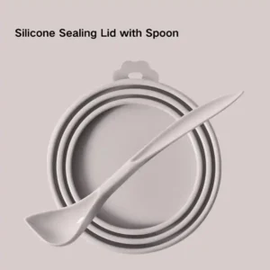 Silicone Can Covers Spoon Set Dog and Cat Can Tops – product view 2
