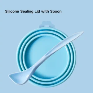 Silicone Can Covers Spoon Set Dog and Cat Can Tops – product view 3