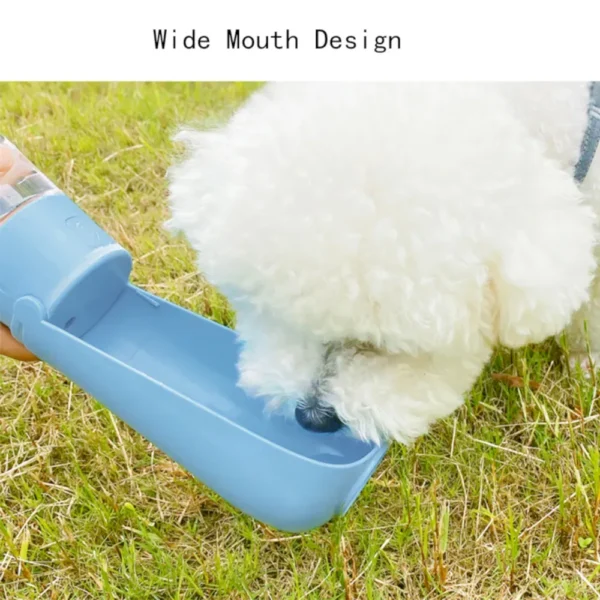 dfwwm0037600-04.webp 450ml Curved Wide Mouth Design Portable Foldable Dog Water Bottle – product view 4