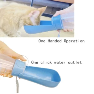 dfwwm0037600-05.webp 450ml Curved Wide Mouth Design Portable Foldable Dog Water Bottle – product view 5