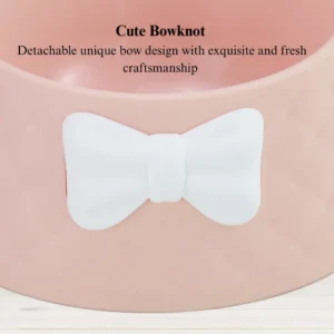 Durable Bowknot Pet Feeding Bowl – product view 4