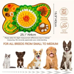 Interactive Dog Snuffle Mat Puzzle Slow Feeding Puppy Training Mat – product view 3