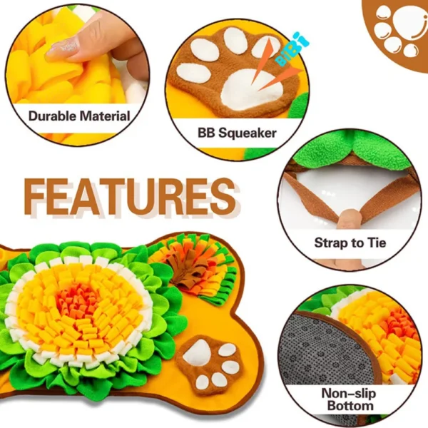 dfwwm0120669-05.webp Interactive Dog Snuffle Mat Puzzle Slow Feeding Puppy Training Mat – product view 5