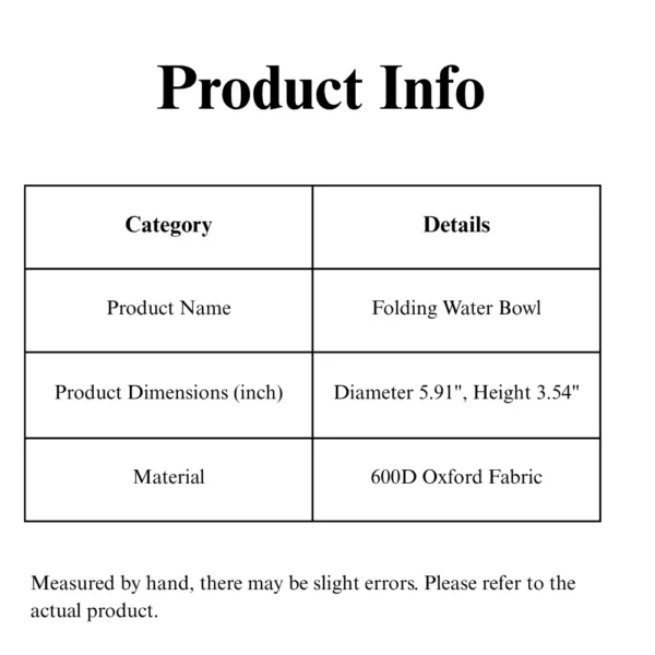 dfwwm0122107-02.webp Foldable Portable Pet Bowl Made of 600D Oxford Fabric – product view 2