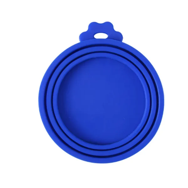 3-in-1 Cat Dog Food Sealing Three Ring Design Silicone Pet Can Lid