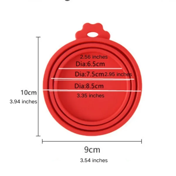 dfwwm0123039-02.webp 3-in-1 Cat Dog Food Sealing Three Ring Design Silicone Pet Can Lid – product view 2