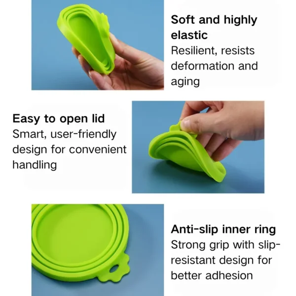 dfwwm0123039-06.webp 3-in-1 Cat Dog Food Sealing Three Ring Design Silicone Pet Can Lid – product view 6