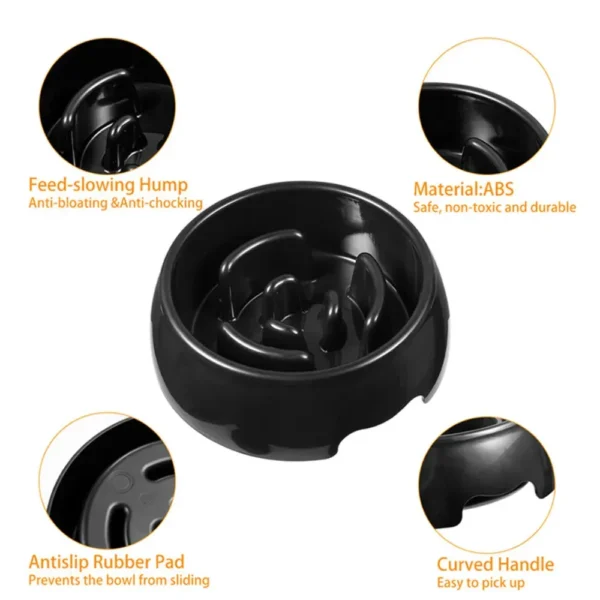 dfwwm0124359-06.webp Black Cat Dog Slow Food Puzzle Bowl Pet Slow Feed Bowl – product view 6
