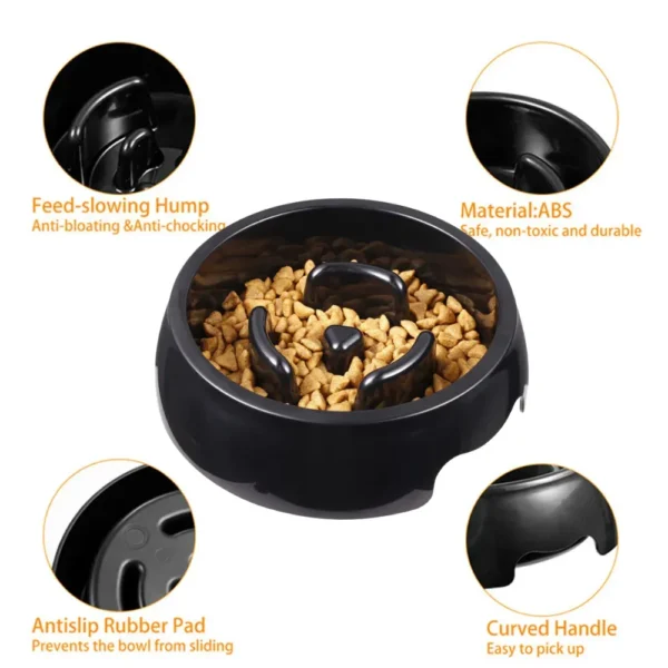 dfwwm0124515-03.webp Black Pet Slow Food Puzzle Bowl Cat Dog Slow Feed Bowl – product view 3