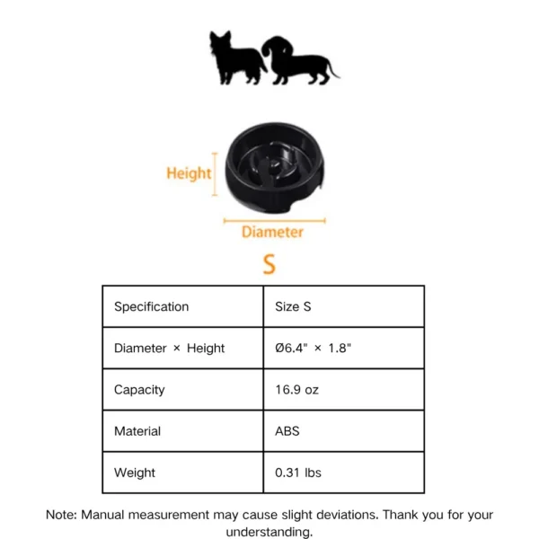 dfwwm0124515-05.webp Black Pet Slow Food Puzzle Bowl Cat Dog Slow Feed Bowl – product view 5
