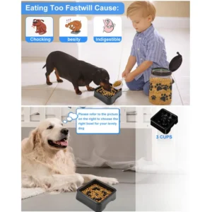 Black Cat Dog Slow Food Puzzle Bowl Pet Slow Feed Bowl – product view 4