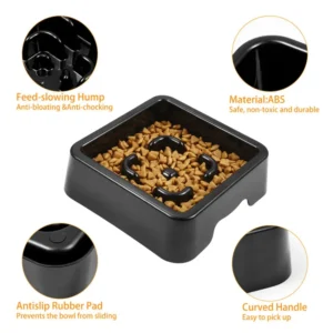 dfwwm0125315-05.webp Black Cat Dog Slow Food Puzzle Bowl Pet Slow Feed Bowl – product view 5