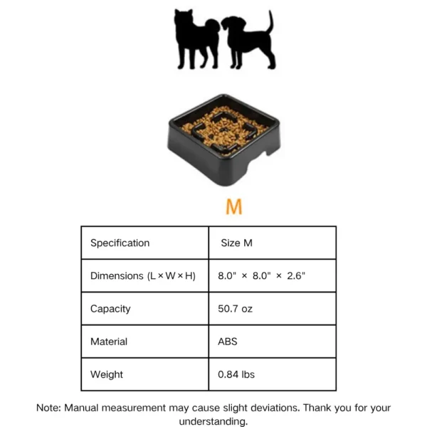 dfwwm0125491-04.webp Black Cat Dog Slow Puzzle Bowl Food Pet Slow Feed Bowl – product view 4