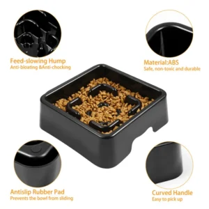 dfwwm0125491-05.webp Black Cat Dog Slow Puzzle Bowl Food Pet Slow Feed Bowl – product view 5
