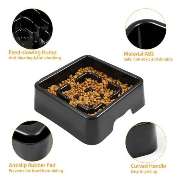 dfwwm0125491-05.webp Black Cat Dog Slow Puzzle Bowl Food Pet Slow Feed Bowl – product view 5
