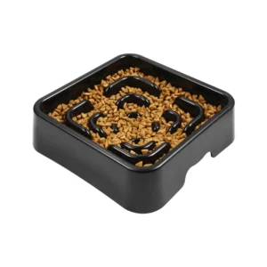 Black Cat Dog Slow Feed Food Puzzle Pet Slow Bowl