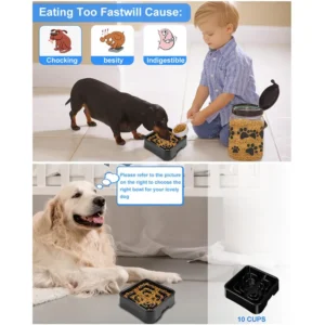Black Cat Dog Slow Feed Food Puzzle Pet Slow Bowl – product view 3