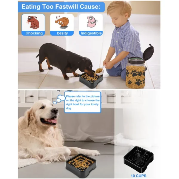 dfwwm0125558-03.webp Black Cat Dog Slow Feed Food Puzzle Pet Slow Bowl – product view 3