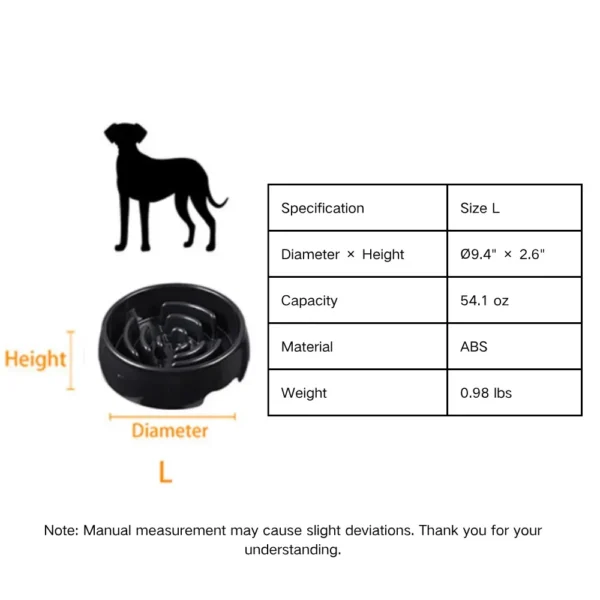 dfwwm0126157-04.webp Black Slow Feed Food Cat Dog Puzzle Bowl Pet Slow Bowl – product view 4