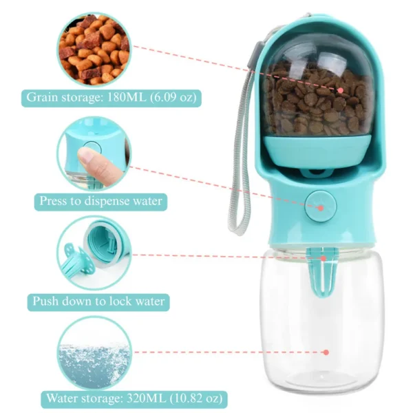 dfwwm0130673-04.webp Portable Dog Water Bottles With Food Feeder for Pet Walks – product view 4