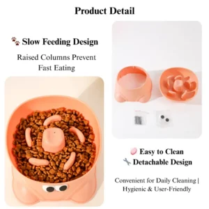 dfwwm0138751-05.webp Elevated Dog Slow Feeder Bowl Anti Spill for Small Breeds – product view 5