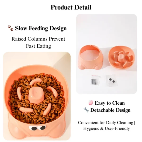 dfwwm0138751-05.webp Elevated Dog Slow Feeder Bowl Anti Spill for Small Breeds – product view 5