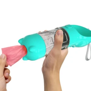 dfwwm0145255-04.webp 2 in 1 Dog Travel Bottle Dog Water Dispenser with Poop Bag Storage – product view 4