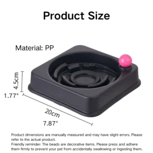 Anti-Choking Design Non-Slip Base PP Pet Slow Feeder Bowl – product view 3