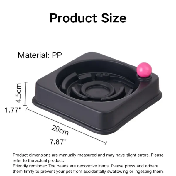 dfwwm0145332-03.webp Anti-Choking Design Non-Slip Base PP Pet Slow Feeder Bowl – product view 3