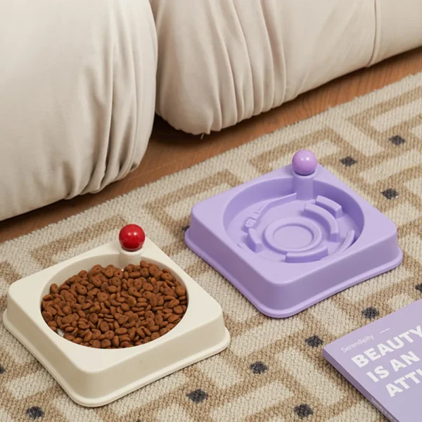 dfwwm0145332-05.webp Anti-Choking Design Non-Slip Base PP Pet Slow Feeder Bowl – product view 5