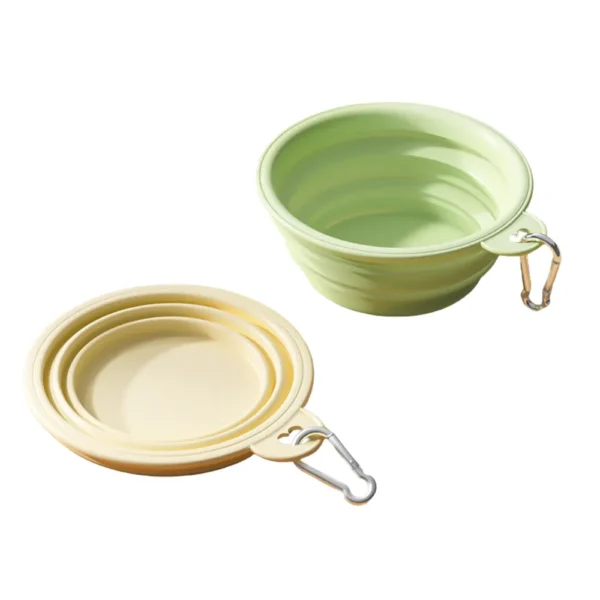 dfwwm0146603-02.webp Collapsible TPE Dog Travel Bowl with Carabiner – product view 2