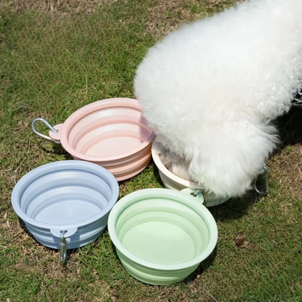 dfwwm0146603-05.webp Collapsible TPE Dog Travel Bowl with Carabiner – product view 5