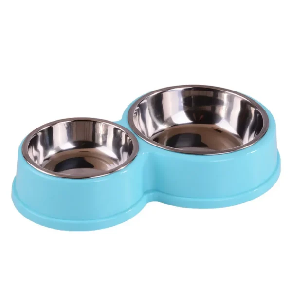 dfwwm0149311-01.webp Pet Water Food Bowl PP Material Stainless Steel Double Cat Dog Bowls