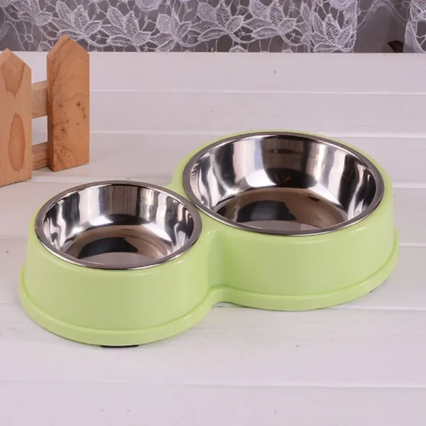 dfwwm0149311-05.webp Pet Water Food Bowl PP Material Stainless Steel Double Cat Dog Bowls – product view 5