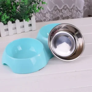 dfwwm0149311-06.webp Pet Water Food Bowl PP Material Stainless Steel Double Cat Dog Bowls – product view 6