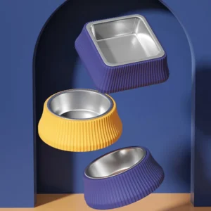 Durable Pet Dog Feeding Bowl with Stainless Steel Insert – product view 4