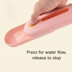 Portable Pet Travel Water Bottle with U-Shaped Water Trough – product view 2