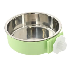 Adjustable Clamp On Stainless Steel Pet Bowl