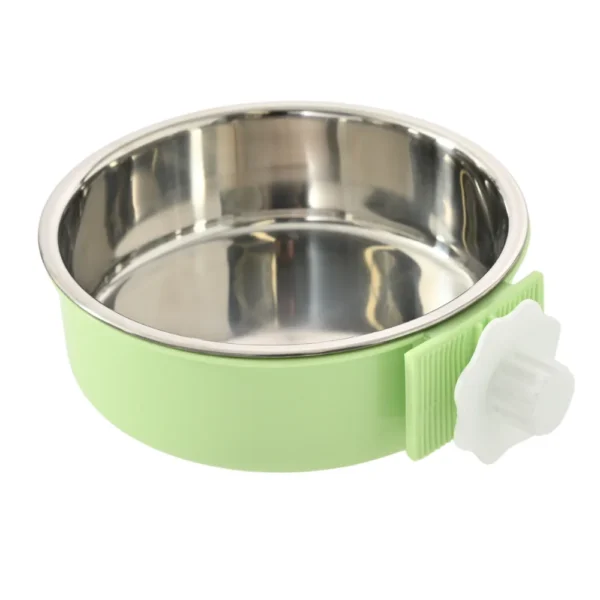 Adjustable Clamp On Stainless Steel Pet Bowl