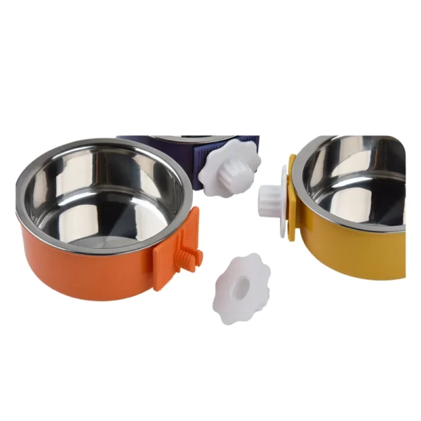 dfwwm0152822-02.webp Adjustable Clamp On Stainless Steel Pet Bowl – product view 2