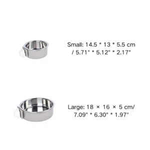 Adjustable Clamp On Stainless Steel Pet Bowl – product view 3
