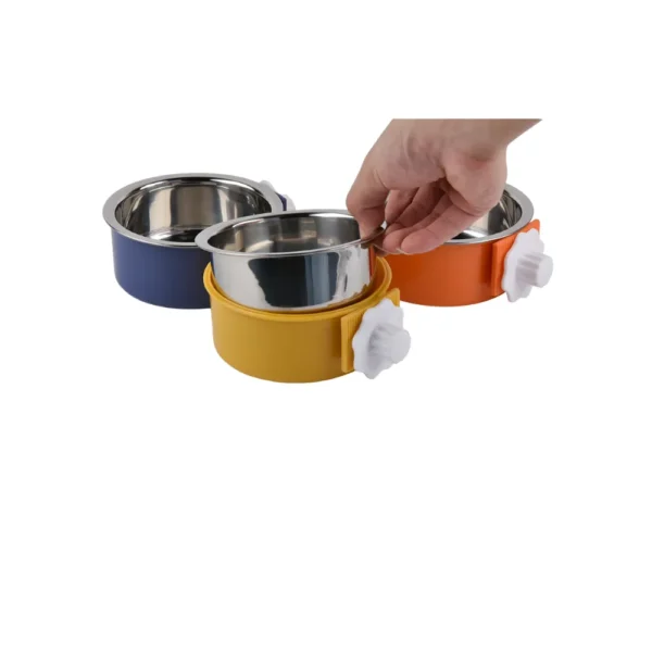dfwwm0152822-06.webp Adjustable Clamp On Stainless Steel Pet Bowl – product view 6