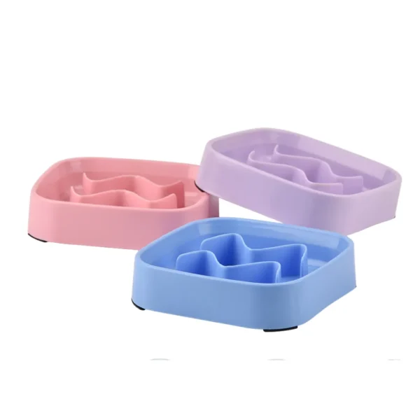 dfwwm0152990-07.webp Square Anti-Spill Non-Slip PP Pet Slow Feeder Bowl – product view 7
